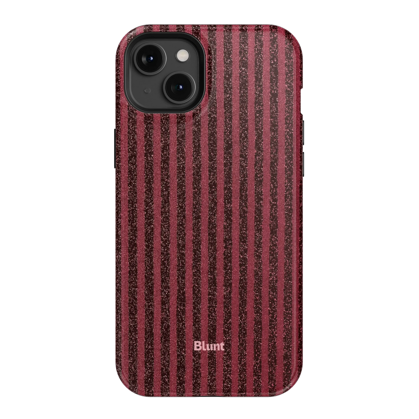 Red Sparkle Stripe iPhone Case