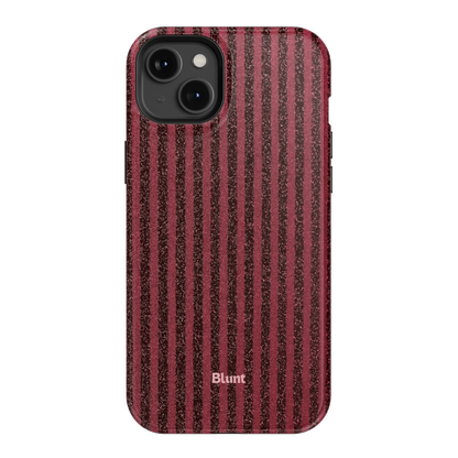 Red Sparkle Stripe iPhone Case