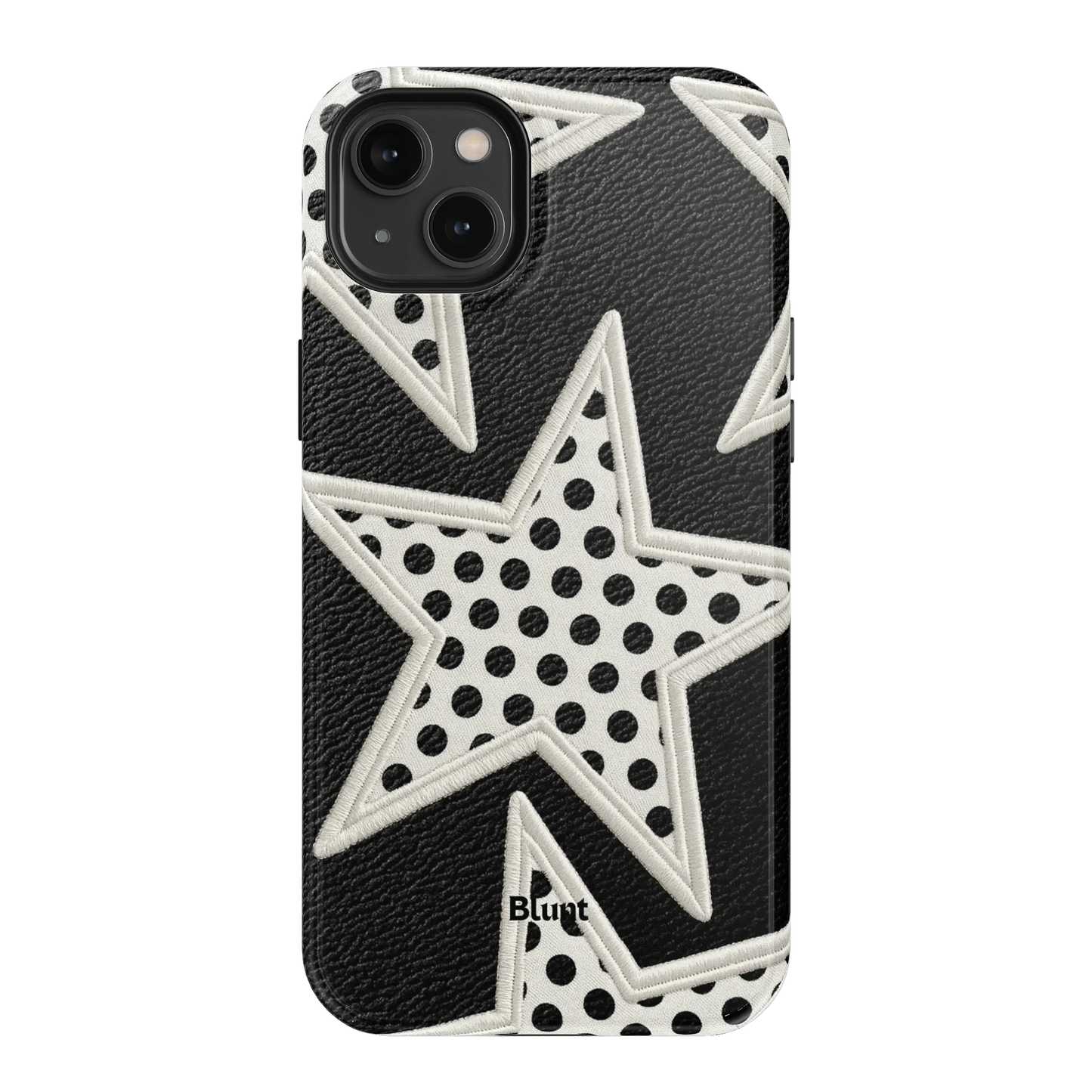 Noir Polka Star iPhone Case