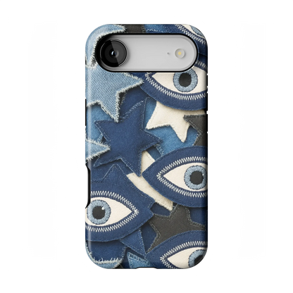 Evil Eye Denim iPhone Case