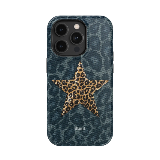 Denim Cheetah iPhone Case