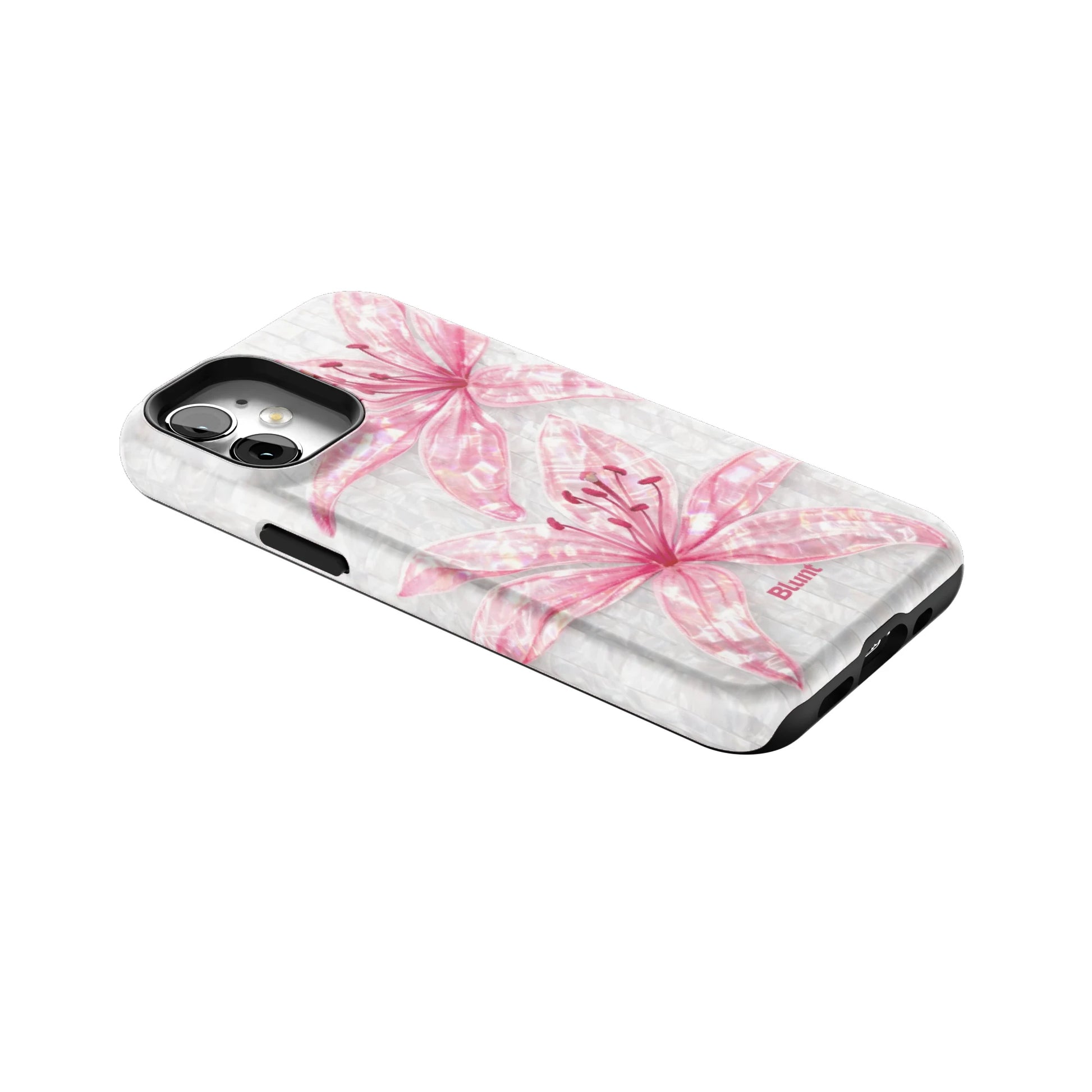 Pink-Floral-Luster-iphone-case-iPhone 12 Mini-2