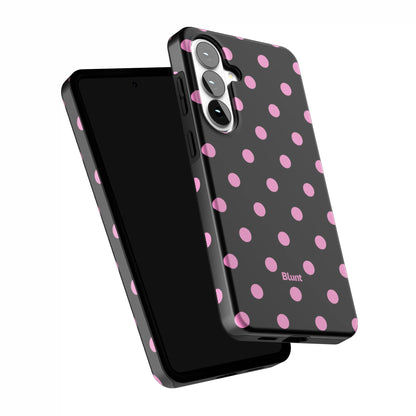 Pink-and-Black-Polka-samsung-case-Galaxy S26 Plus-5