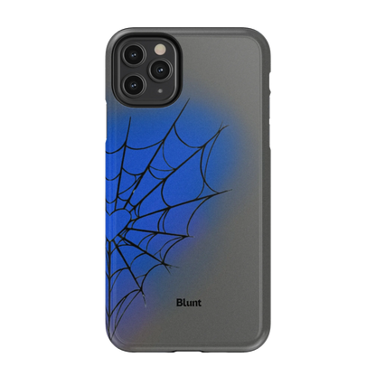 Grey Blue Web iPhone Case