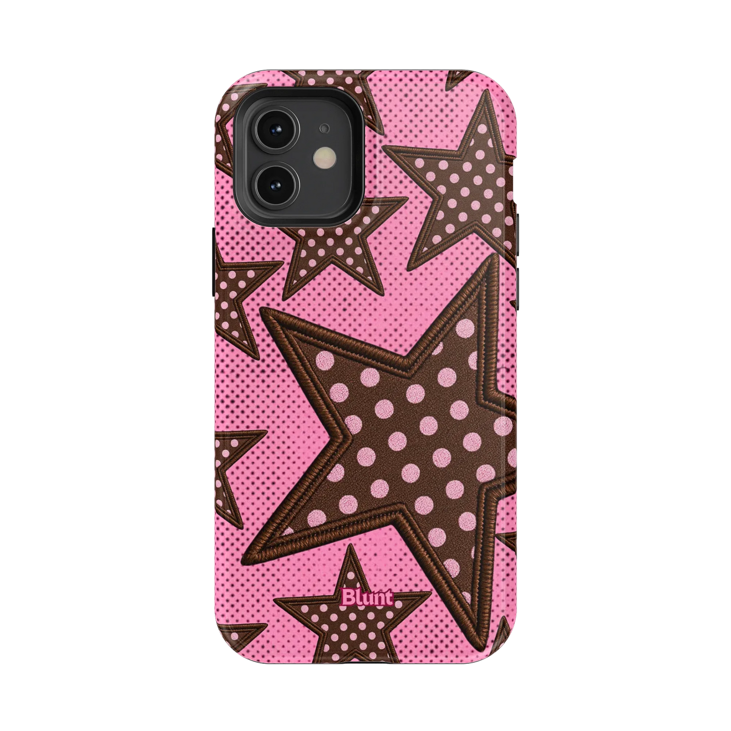 Pink Polka Star iPhone Case