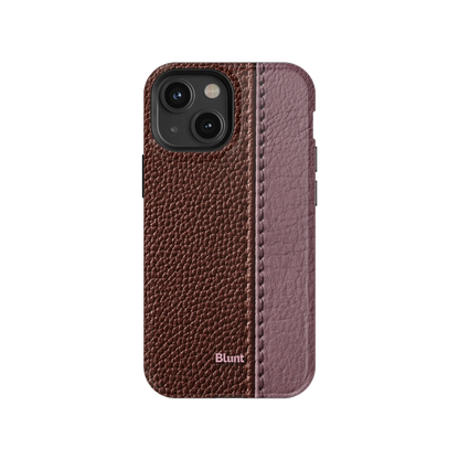 Maroon Grain iPhone Case