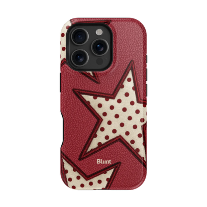Cherry Polka Star iPhone Case