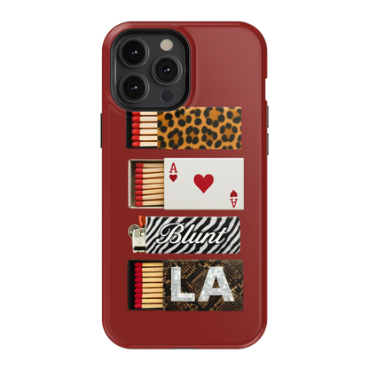 Burgundy Match iPhone Case