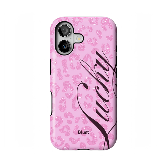 Pink Cheetah Lucky iPhone Case