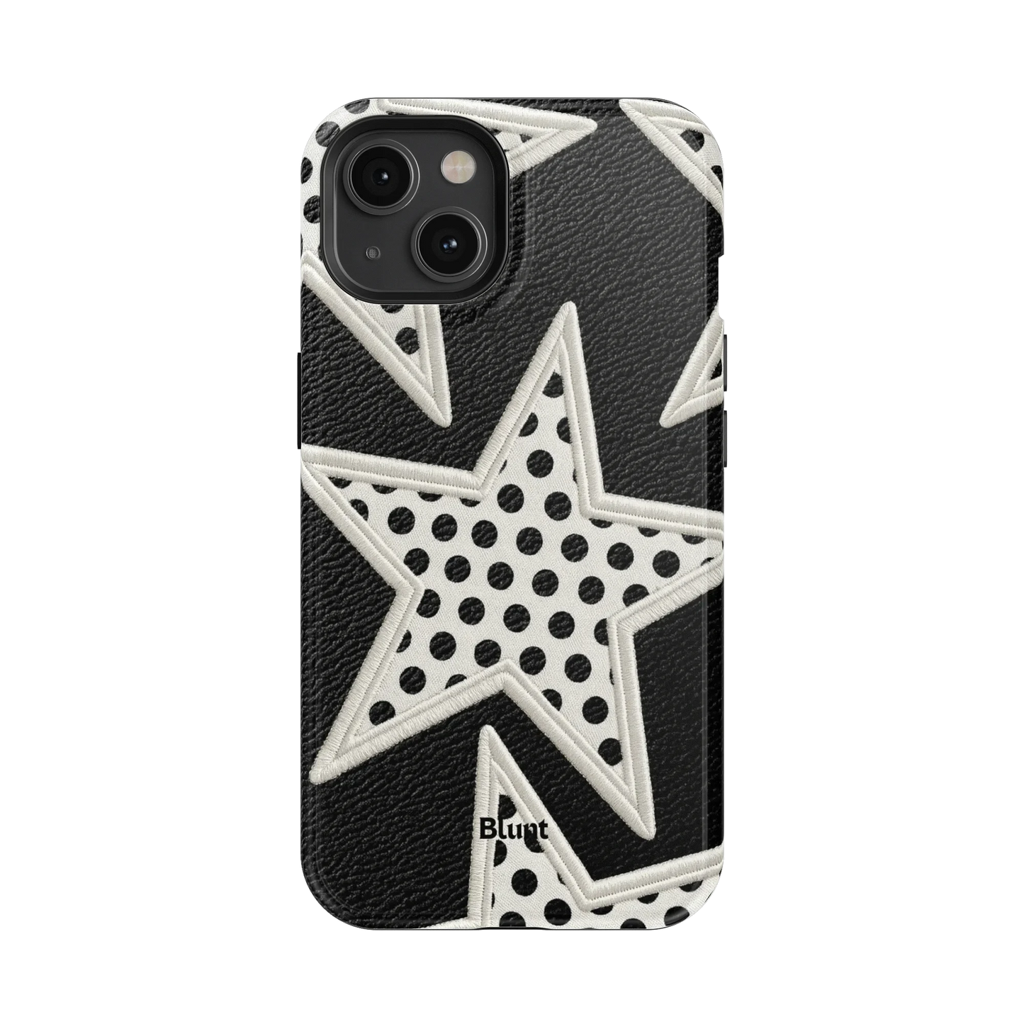 Noir Polka Star iPhone Case