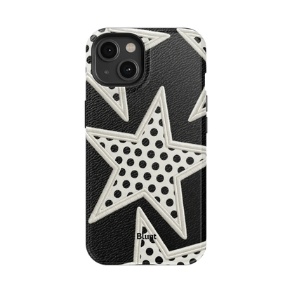 Noir Polka Star iPhone Case
