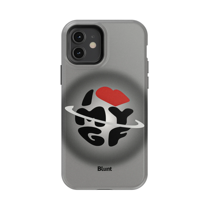 Grey Aura Girlfriend iPhone Case