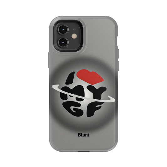 Grey Aura Girlfriend iPhone Case
