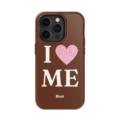 Brown I Love Me iPhone Case