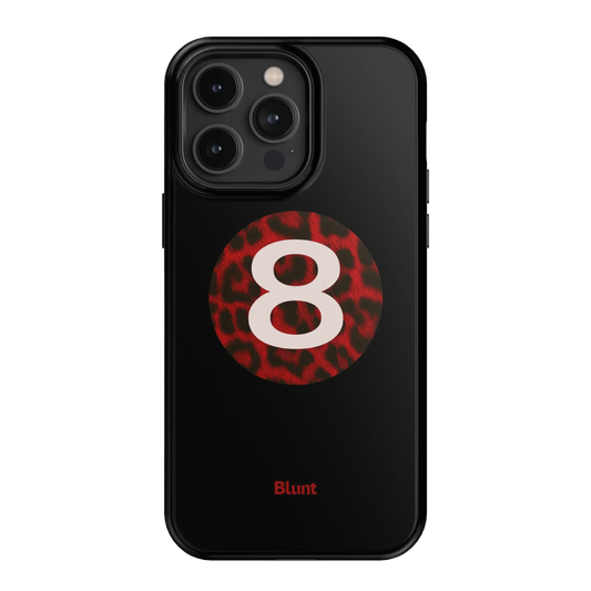 Red Cheetah Magic 8 iPhone Case
