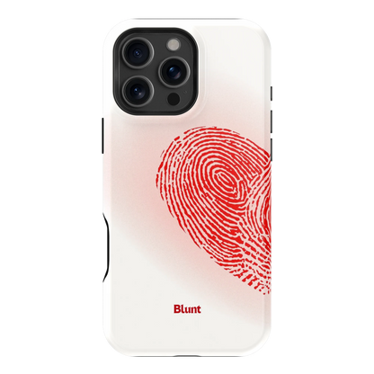 Heart Print White iPhone Case