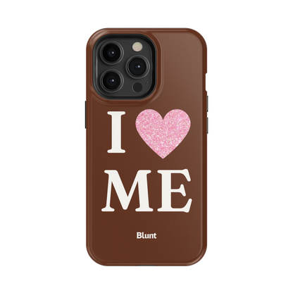 Brown I Love Me iPhone Case