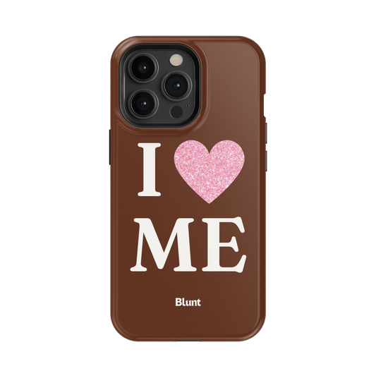 Brown I Love Me iPhone Case