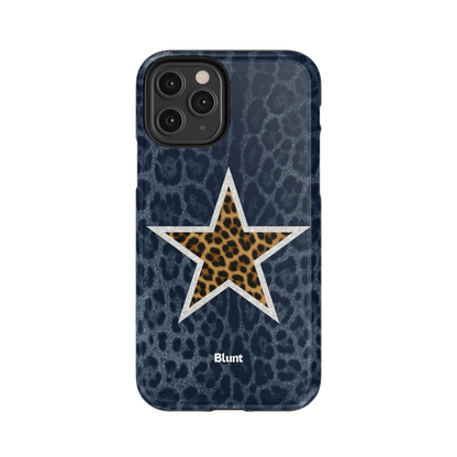 Denim Cheetah Star iPhone Case