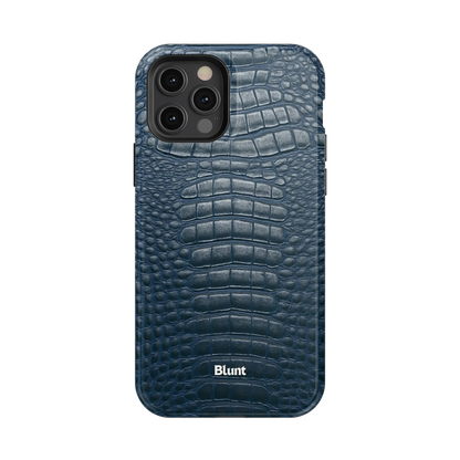 Navy Croc iPhone Case