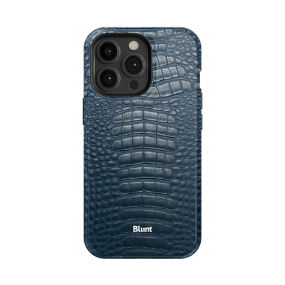 Navy Croc iPhone Case
