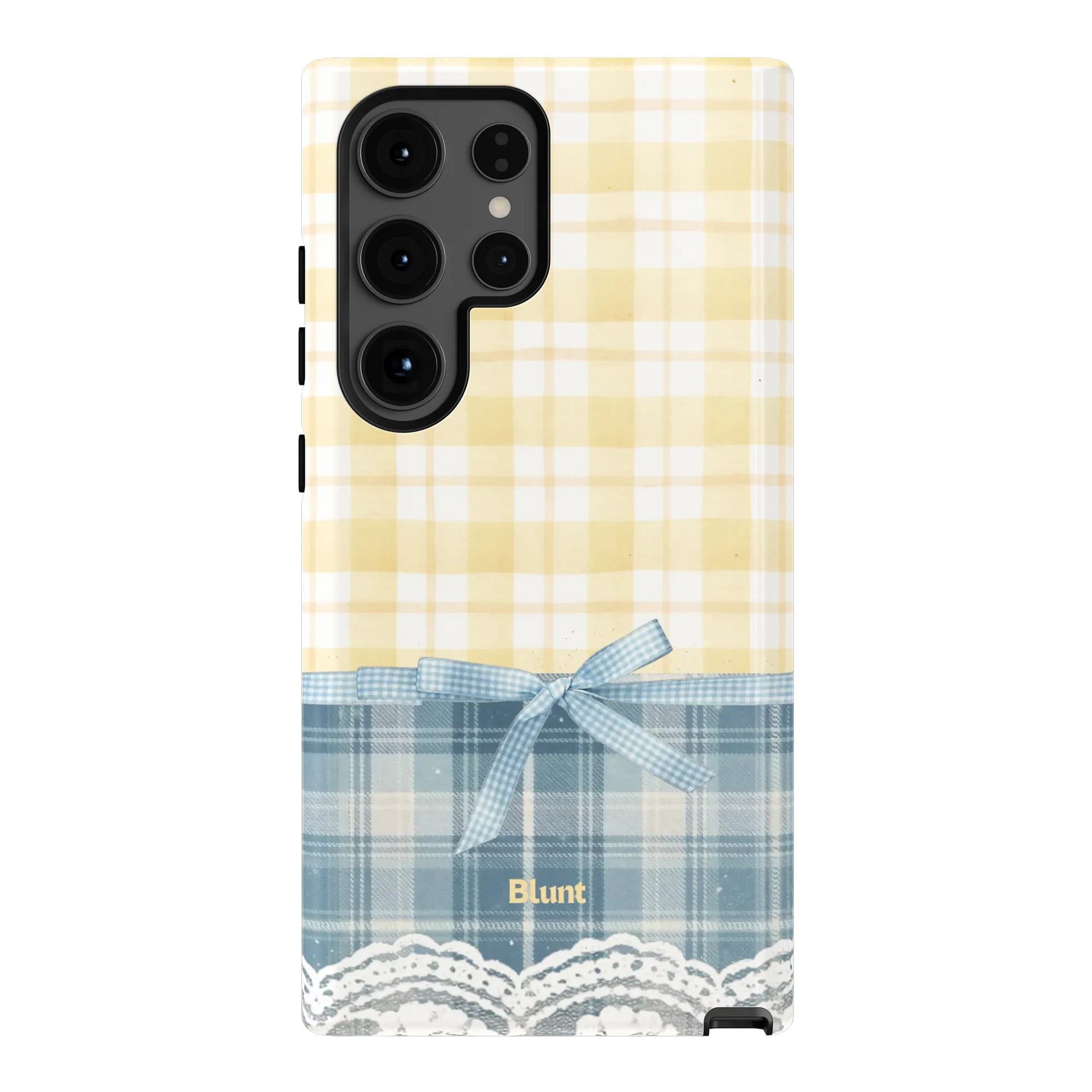 Blue-Lemonplaid-samsung-case-S24 Ultra-1