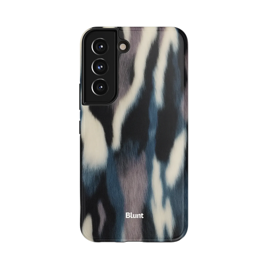 Velvet Sky Samsung Case: a black and white animal print on textured fabric