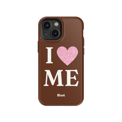 Brown I Love Me iPhone Case