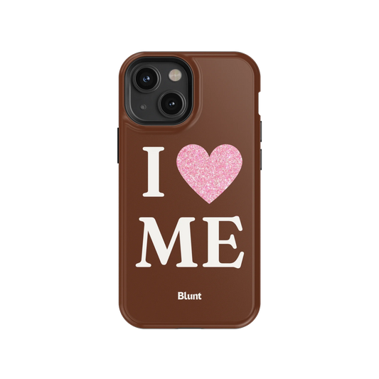 Brown I Love Me iPhone Case