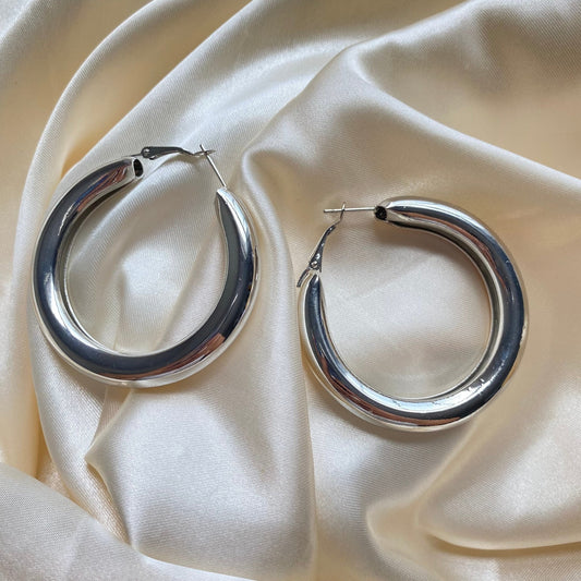 Classic Silver Hoops - blunt cases