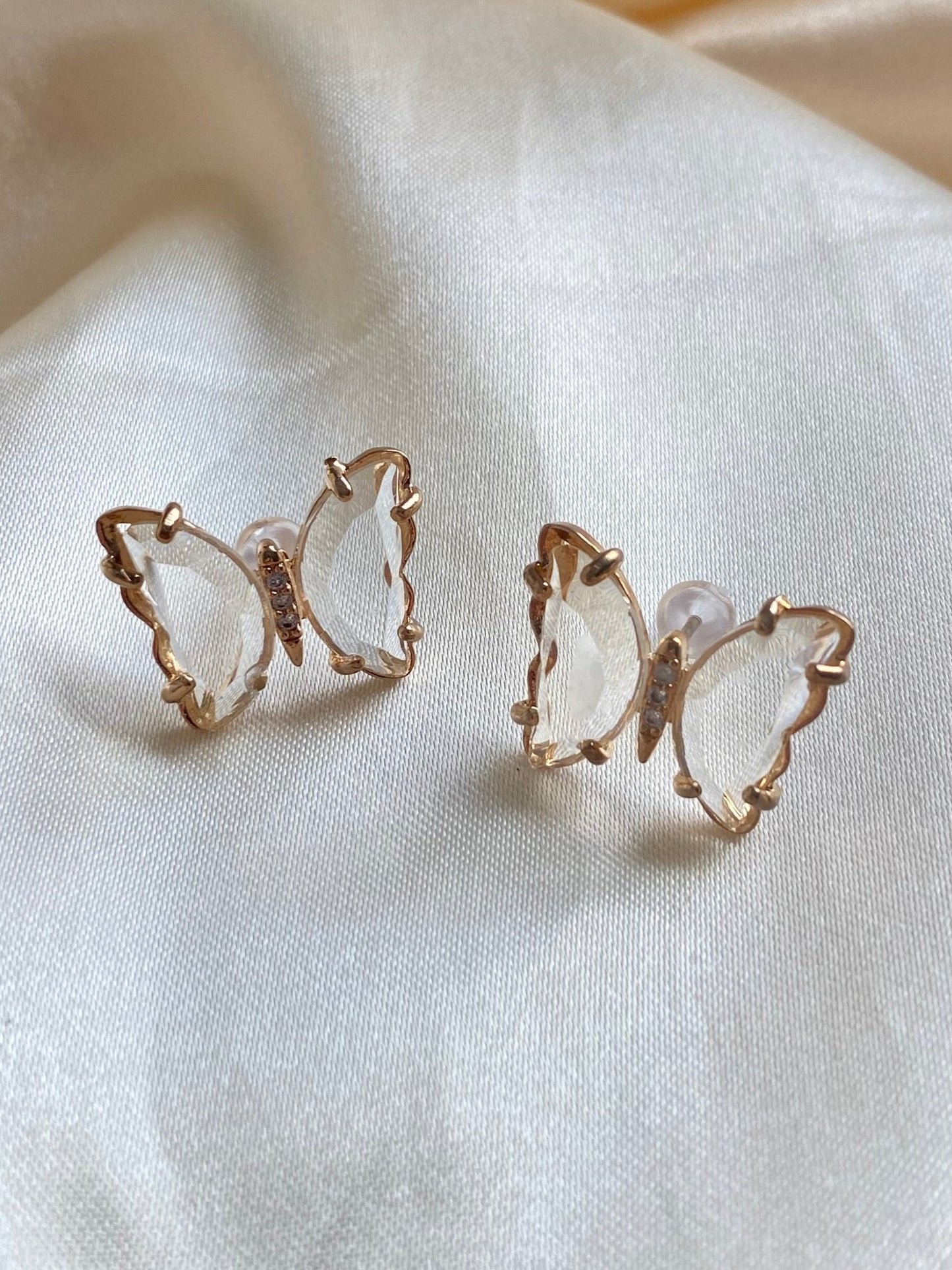 Crystal Flutter Earrings - blunt cases