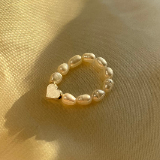 Pearl Hearts Ring - blunt cases