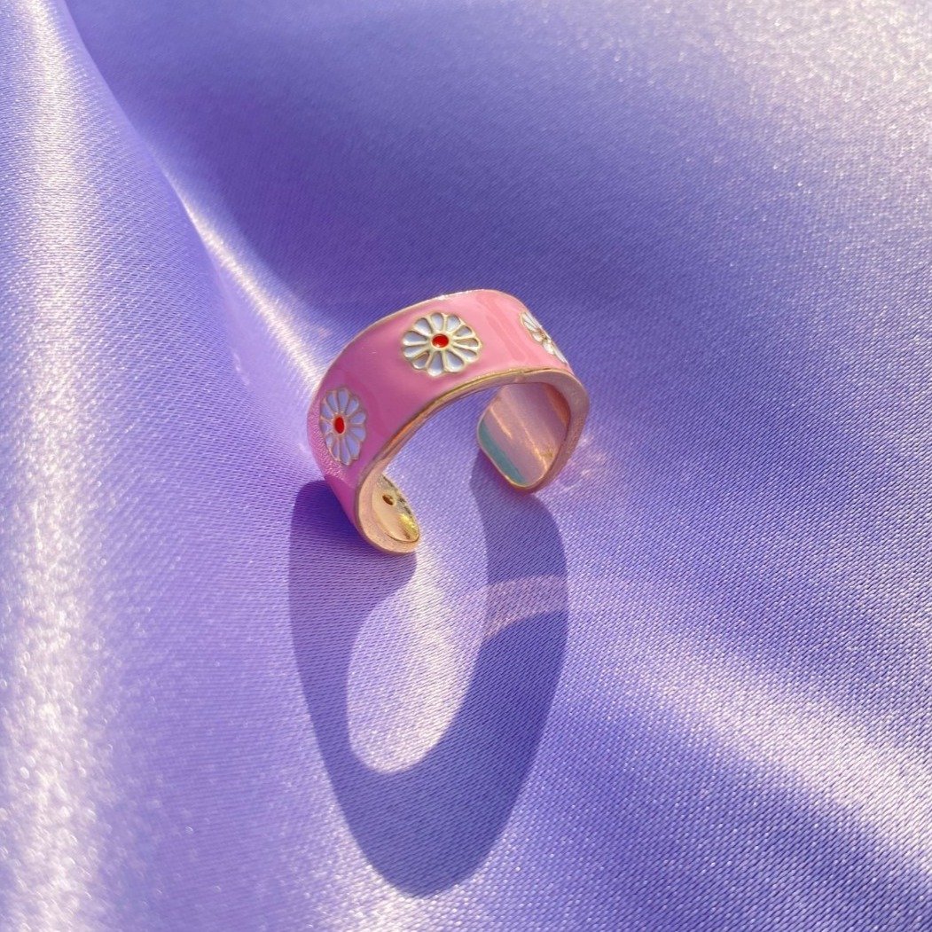 Pink Daisy Ring - blunt cases