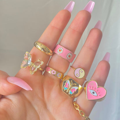 Pink Flutter Ring - blunt cases