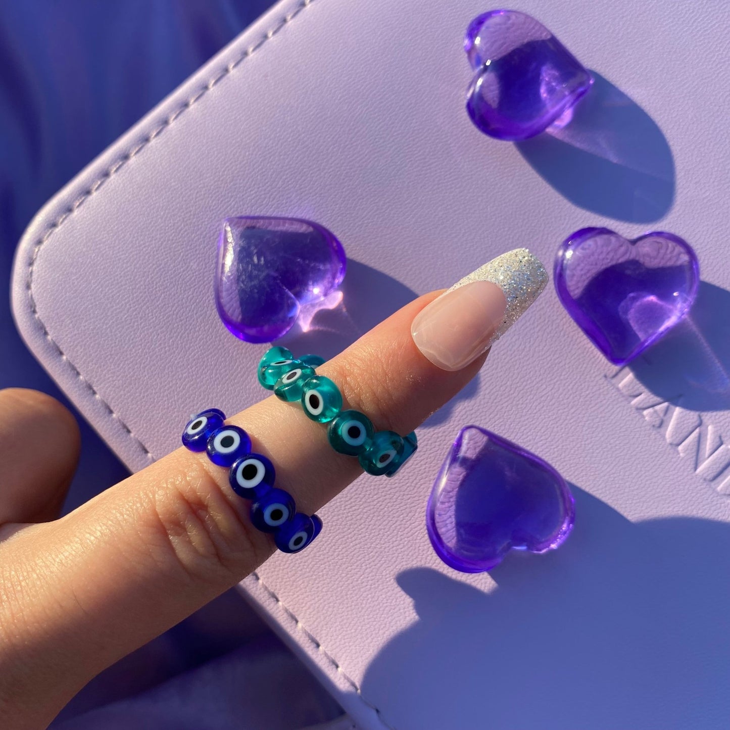 Turquoise Evil Eye Ring - blunt cases